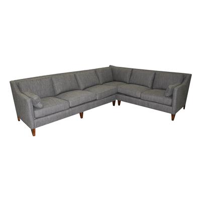 Maitland-Smith Sofa With 3 Seats in Chocolate Brown Faux Crocodile Leather  & Suede