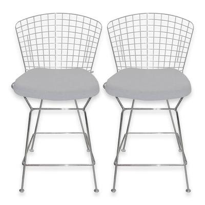 Pair of Wire Framed Counter Stools