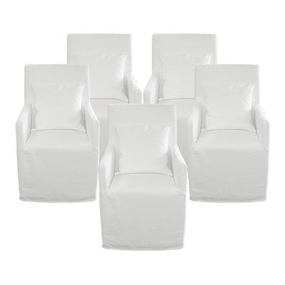 Set of 5 Essentials for Living Slipcover Dining Chairs