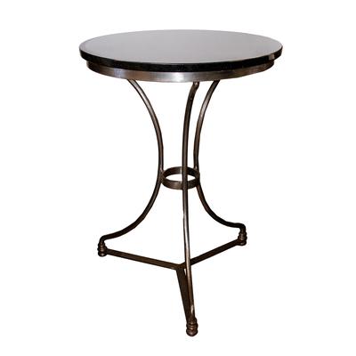 Marble Top Side Table With Iron Base 